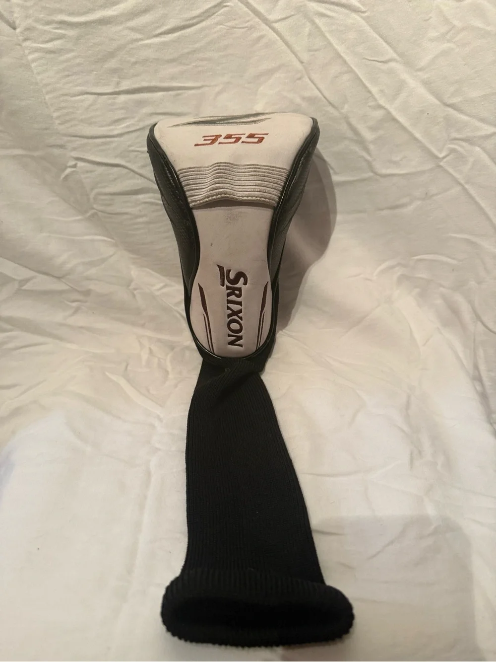 Srixon Z 355 Driver Headcover OEM White Black Golf Club Head Cover